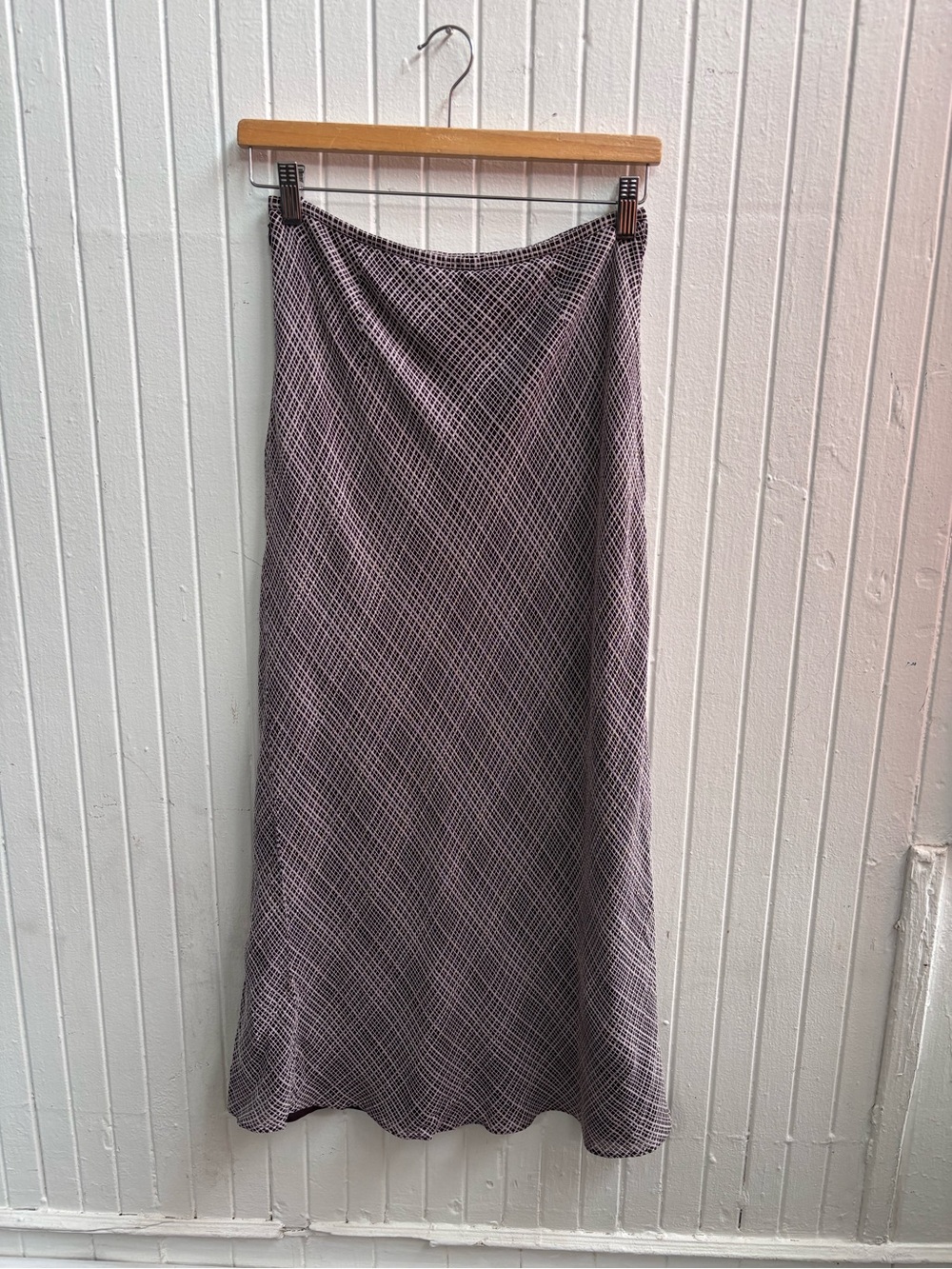 Ann Taylor loft Women's Mauve Plaid Maxi Skirt